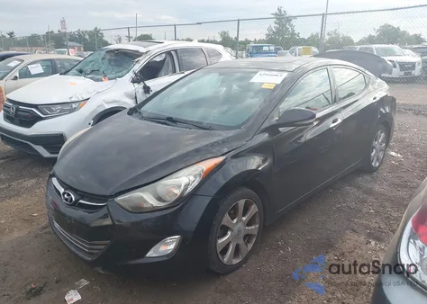 2013 Hyundai Elantra Limited из США, поврежденный, VIN KMHDH4AE2DU727551
